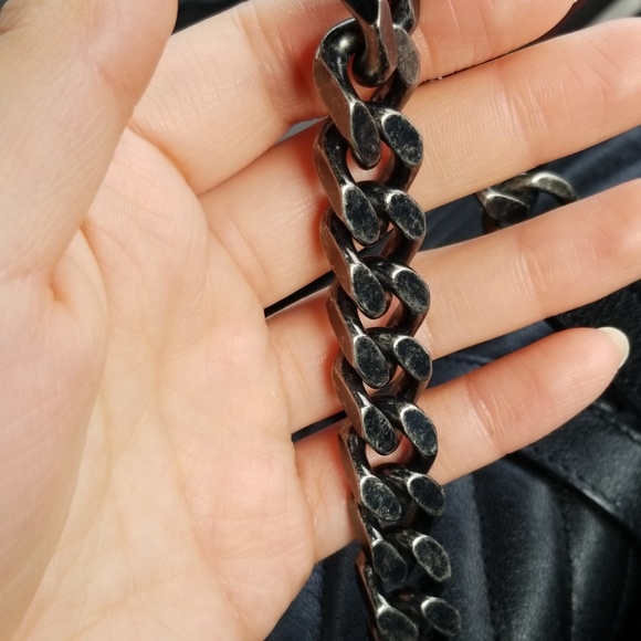 Saint Laurent Large College bag Black & Gunmetal - Picture 7 of 8